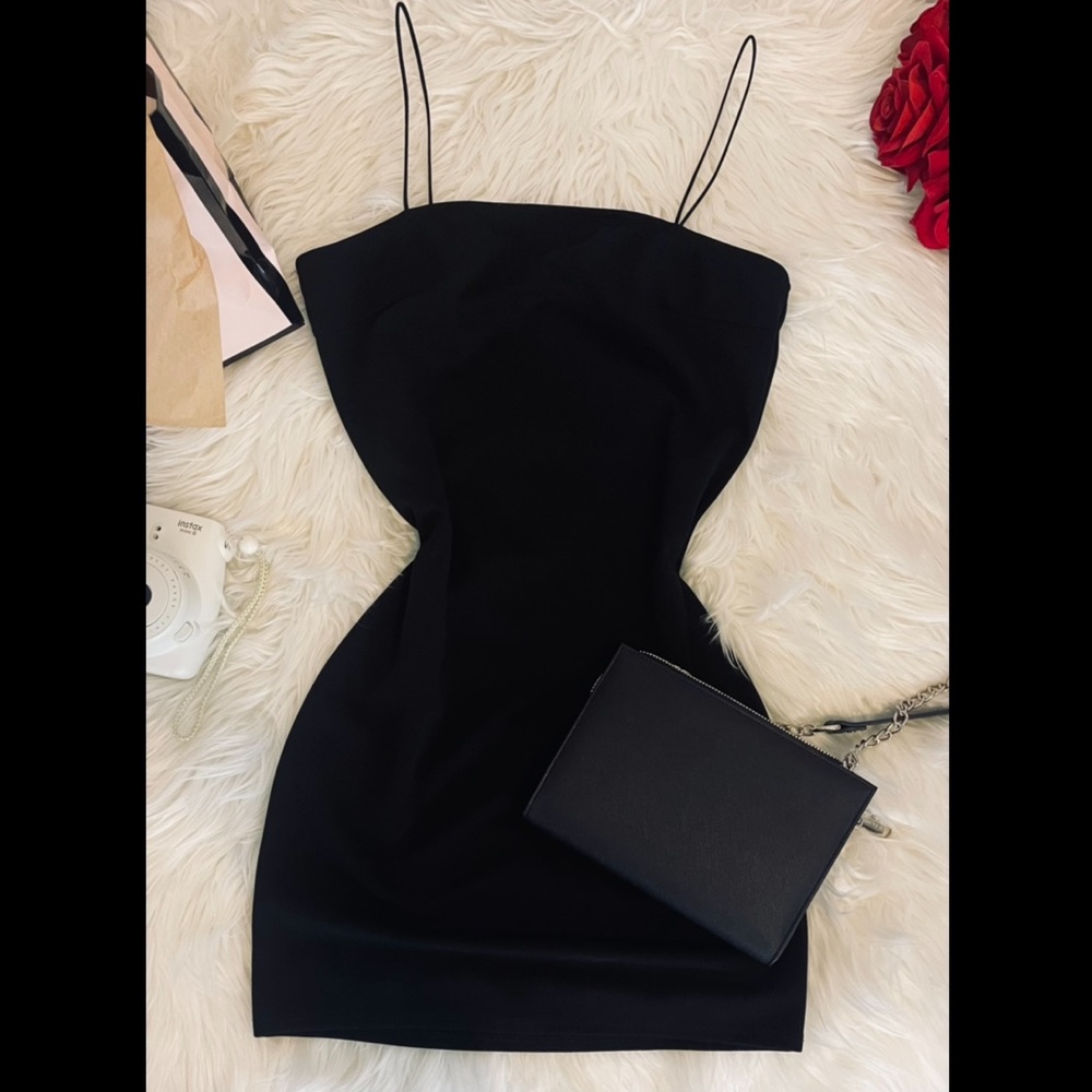 Black mini dress
